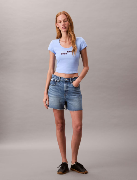 Женские джинсовые шорты Calvin Klein 1159854343 (Голубой 26)