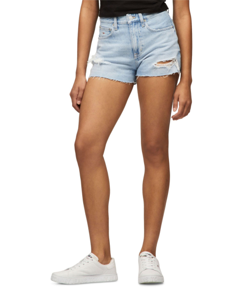 Джинсовые шорты Tommy Hilfiger с рваными деталями 1159854348 (Голубой 32)