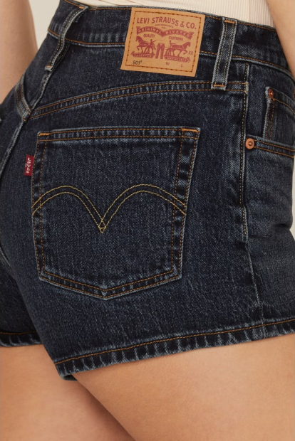 Жіночі джинсові шорти Levi's 501 Button Fly 1159856570 (Синій 34)