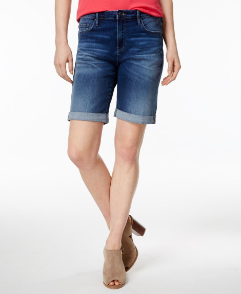 Джинсовые шорты Tommy Hilfiger с подворотами 1159861554 (Синий 4)