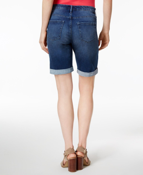 Джинсовые шорты Tommy Hilfiger с подворотами 1159861554 (Синий 4)