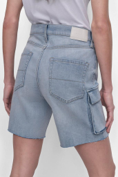 Джинсовые шорты-карго DKNY с высокой посадкой 1159845578 (Голубой 24)