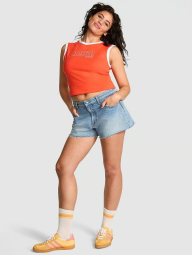 Женские джинсовые шорты Victoria’s Secret Pink 1159850892 (Синий 4)