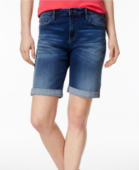 Джинсовые шорты Tommy Hilfiger с подворотами 1159861554 (Синий 4)