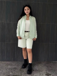 Женские джинсовые шорты UNIQLO 1159865385 (Зеленый 25)