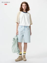 Жіночі джинсові шорти UNIQLO 1160137265 (Блакитний 28)