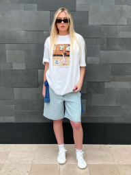 Жіночі джинсові шорти UNIQLO 1160137265 (Блакитний 28)