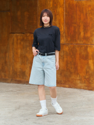 Жіночі джинсові шорти UNIQLO 1160137265 (Блакитний 28)