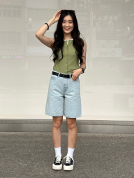 Жіночі джинсові шорти UNIQLO 1160137265 (Блакитний 28)