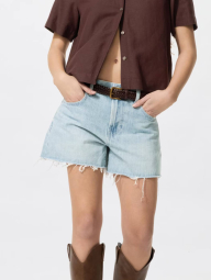 Женские джинсовые шорты UNIQLO 1161970766 (Голубой L)