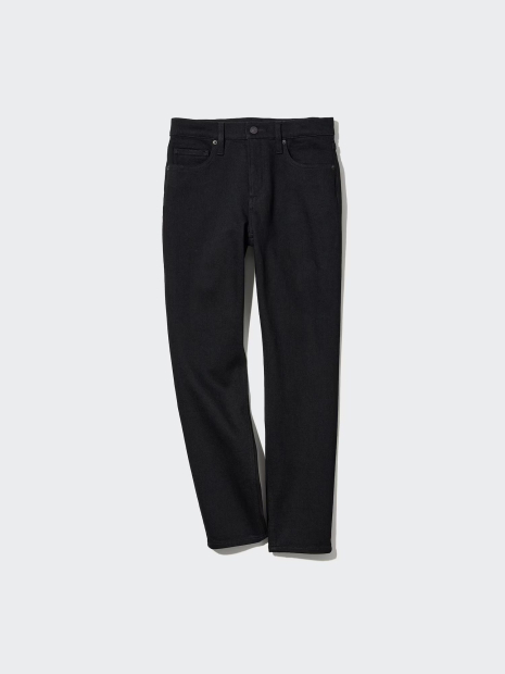 Узкие прямые джинсы стрейч Uniqlo 1159797622 (Черный, 24)