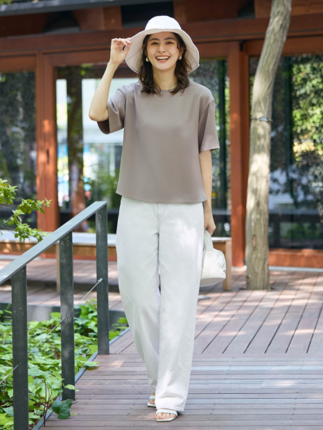 Широкие джинсы UNIQLO 1159839887 (Голубой W28 L31)