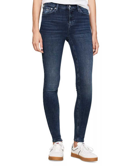 Женские джинсы скинни Tommy Hilfiger со средней посадкой 1159840145 (Синий W27 L30)
