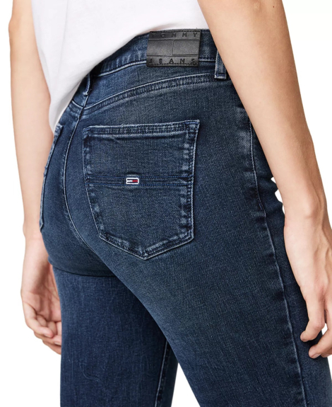 Женские джинсы скинни Tommy Hilfiger со средней посадкой 1159840145 (Синий W27 L30)