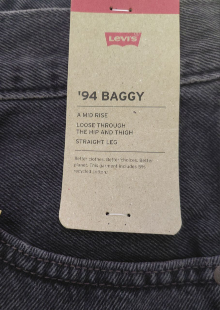 Женские джинсы 94 Baggy Levi's 1159840853 (Черный 30)
