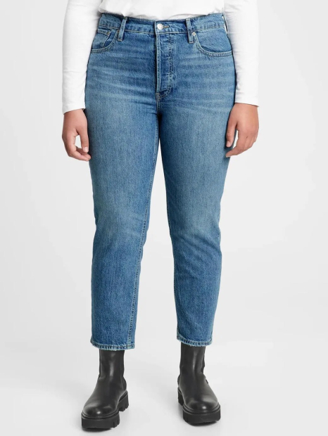 Женские джинсы Gap Cheeky Straight с высокой талией 1159841776 (Синий 34)