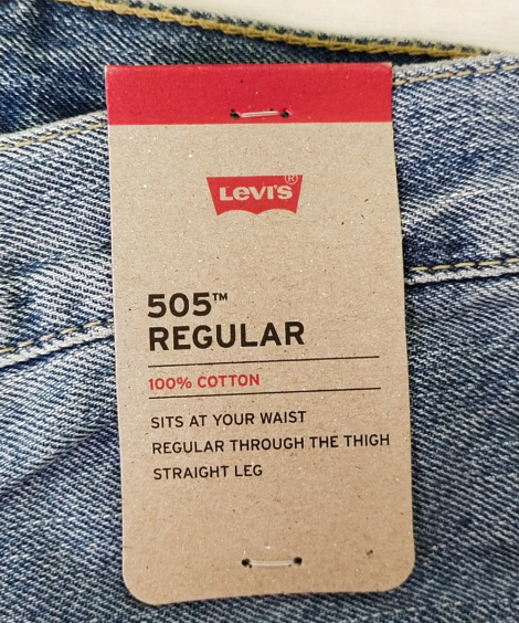 Стильные мужские джинсы 505 Regular Fit Levi's 1159842535 (Синий 38W 30L)