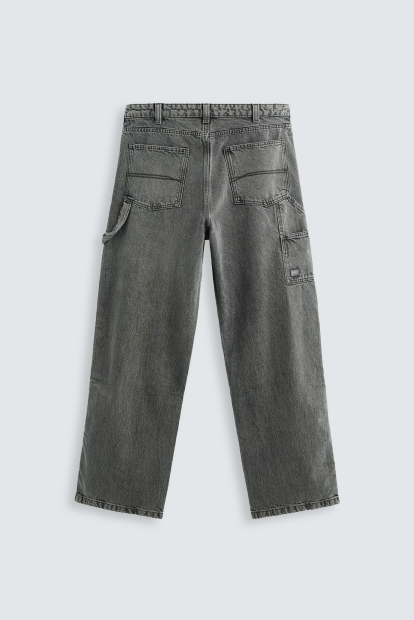 Мужские широкие джинсы ZARA 1159842915 (Серый 42)
