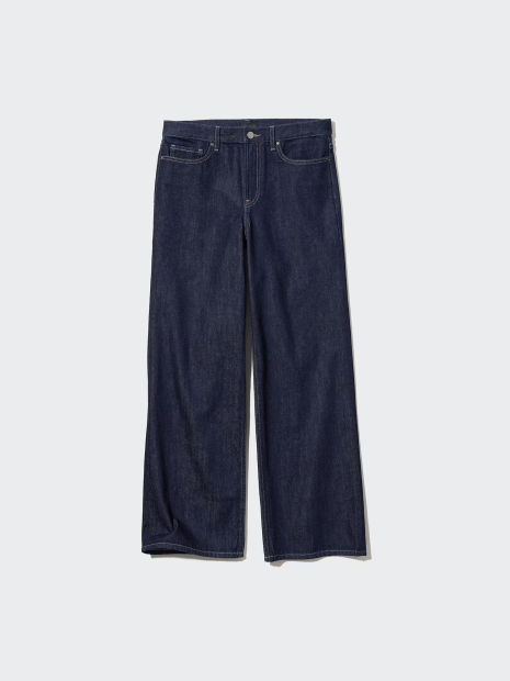Джинсы Baggy Fit с низкой талией Uniqlo 1159843561 (Синий W26 L29)