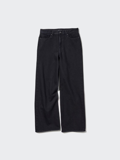 Джинси Baggy Fit з низькою талією Uniqlo 1159843926 (Чорний W28 L31)