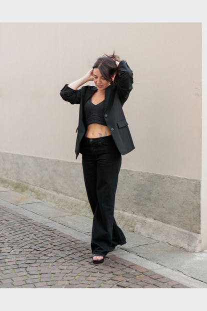 Джинси Baggy Fit з низькою талією Uniqlo 1159843926 (Чорний W28 L31)