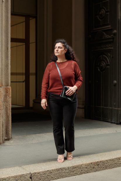 Жіночі розкльошені джинси Uniqlo 1159844154 (Чорний 25)