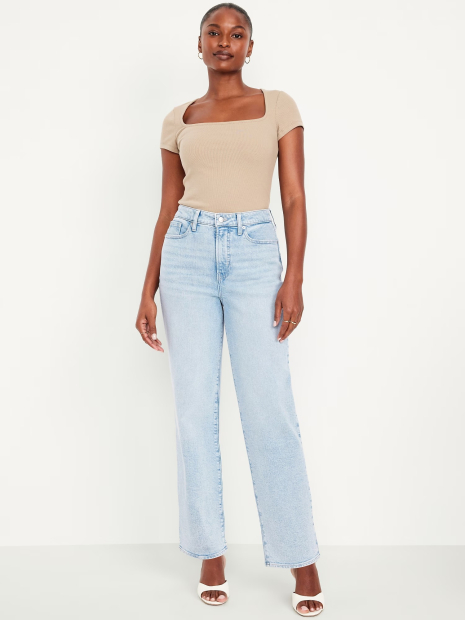 Жіночі джинси Old Navy Curvy з високою посадкою 1159846257 (Блакитний 8)