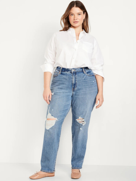 Жіночі джинси Old Navy Curvy з високою посадкою 1159846261 (Синій 8)