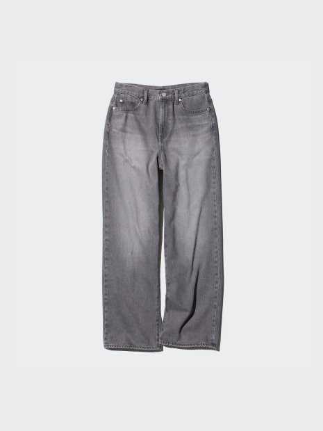 Широкие джинсы UNIQLO 1159846598 (Серый W28 L31)
