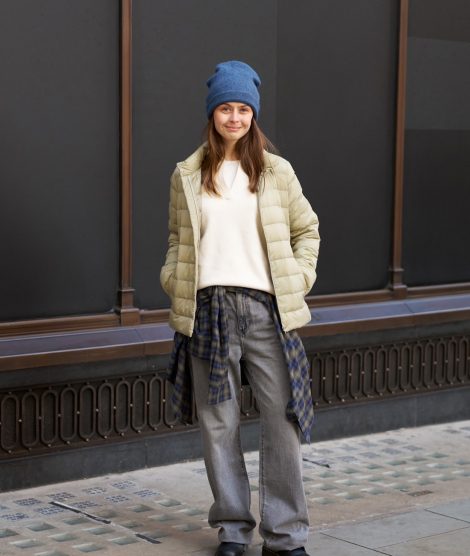 Широкие джинсы UNIQLO 1159846598 (Серый W28 L31)