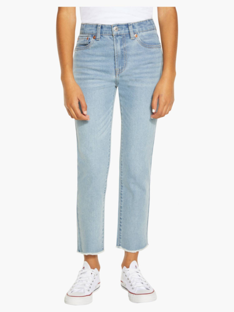 Джинсы для девочки High Rise Ankle Straight Levi's 1159847142 (Голубой 10)