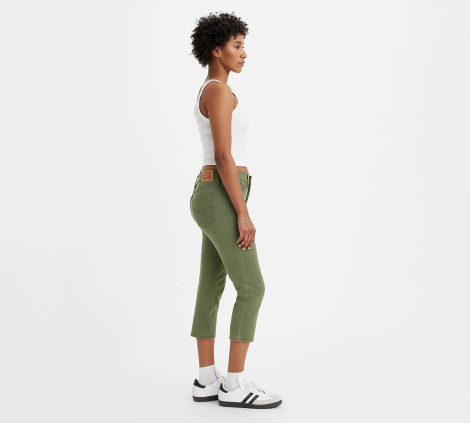 Укорочені жіночі джинси скінни Levi's 311 капрі 1159847686 (Зелений 34)