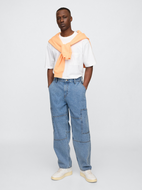 Мужские джинсы Baggy Cargo GAP 1159849085 (Синий W33 L30)