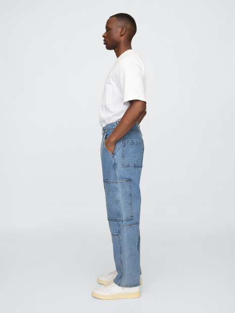 Мужские джинсы Baggy Cargo GAP 1159849085 (Синий W33 L30)