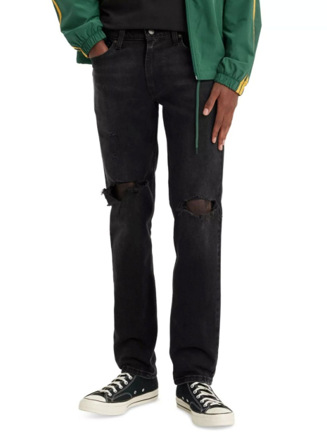 Мужские джинсы 511 Slim Levi's с рваными деталями 1159849269 (Черный 30W 32L)