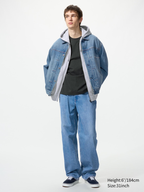 Чоловічі джинси широкі UNIQLO 1159851148 (Синій 33)