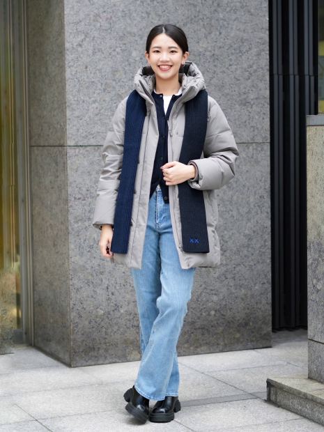 Женские джинсы-клеш UNIQLO 1159851332 (Голубой XL)