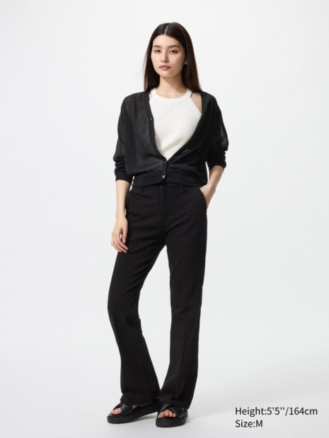 Джинсы-клеш UNIQLO 1159851846 (Черный L)