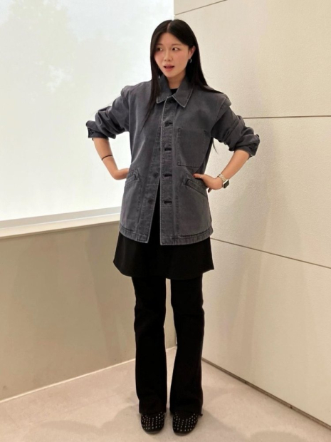 Джинсы-клеш UNIQLO 1159851846 (Черный L)