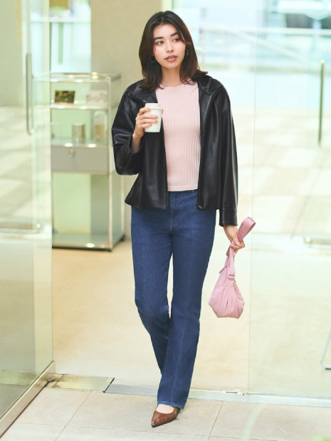 Женские джинсы-клеш UNIQLO 1159851853 (Синий L)