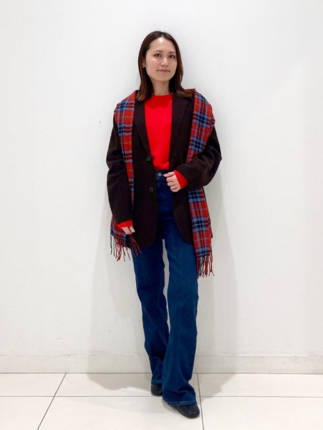 Женские джинсы-клеш UNIQLO 1159851853 (Синий L)