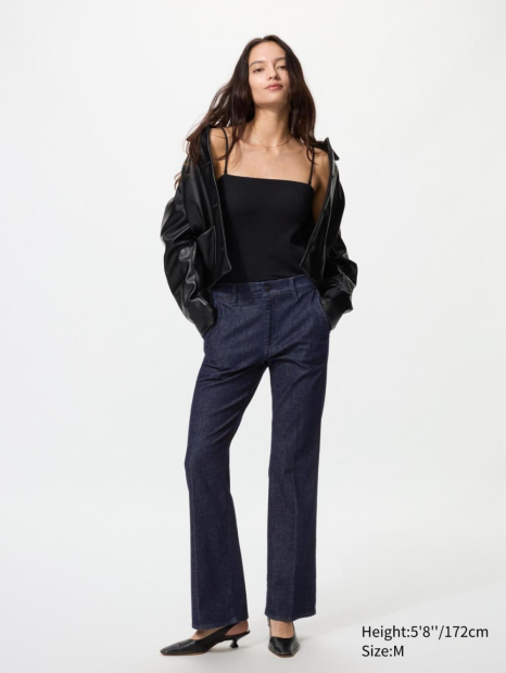 Женские джинсы-клеш UNIQLO 1159851861 (Синий M)