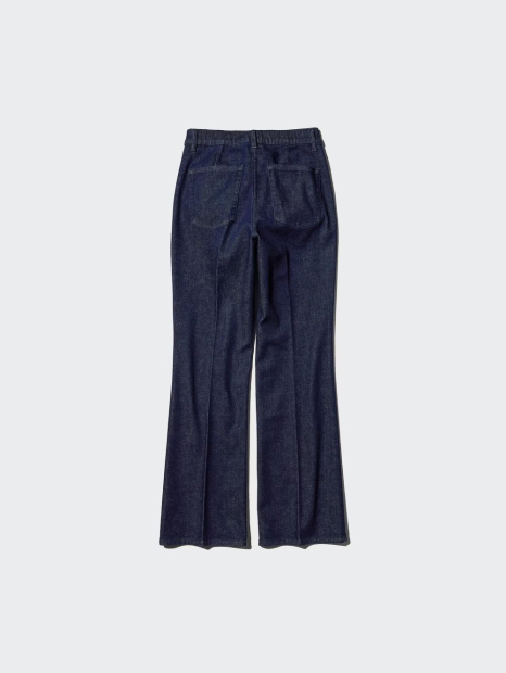 Женские джинсы-клеш UNIQLO 1159851862 (Синий L)