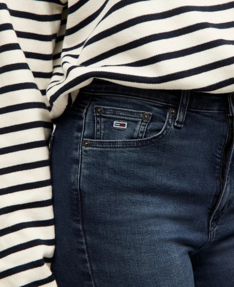 Женские расклешенные джинсы Sylvia Tommy Hilfiger с высокой посадкой 1159852322 (Синий W26 L32)