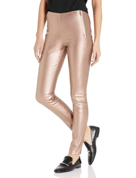 Женские штаны из экокожи Armani Exchange леггинсы 1159852991 (Розовый 2)