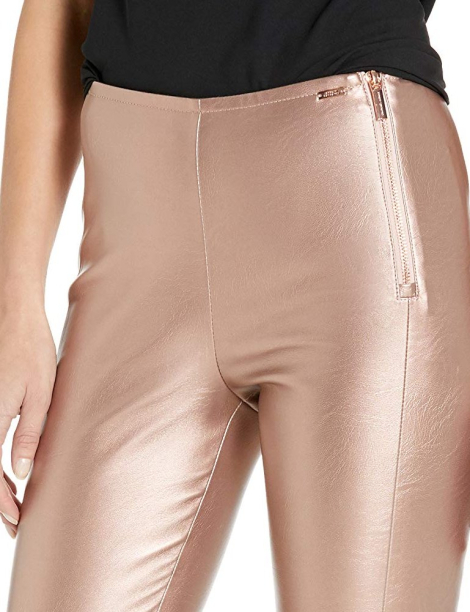 Женские штаны из экокожи Armani Exchange леггинсы 1159852991 (Розовый 2)