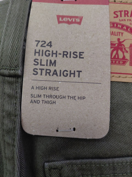 Джинсы Tailored 724 Straight Levi's 1159854470 (Зеленый W25 L32)