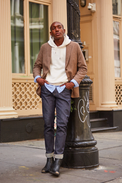 Джинси Stretch Slim Fit UNIQLO 1159854945 (Синій 34W 30L)