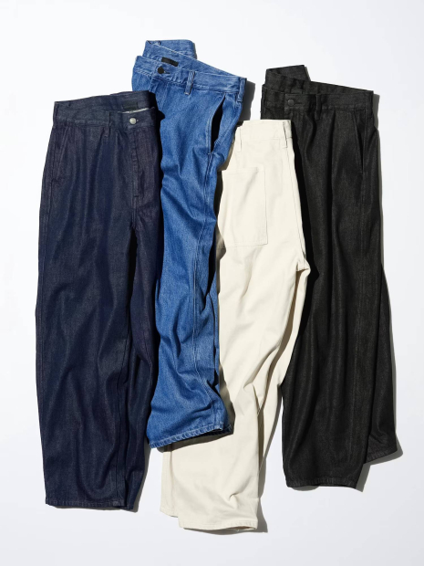 Широкі джинси UNIQLO 1159855119 (Синій M)