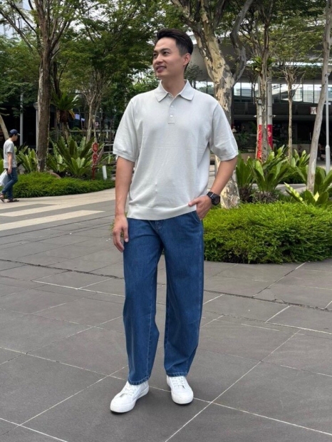 Широкі джинси UNIQLO 1159855119 (Синій M)